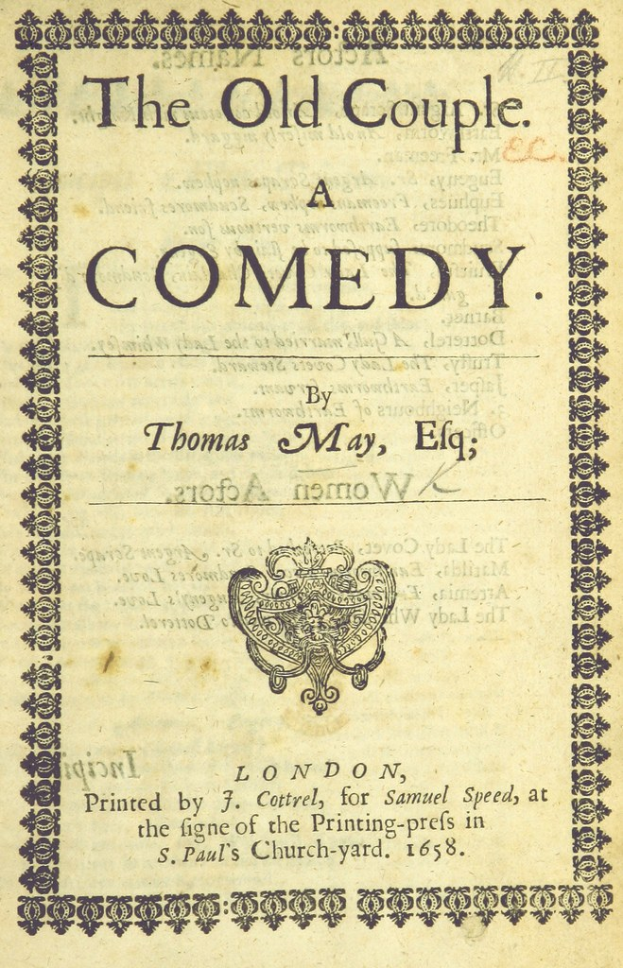 Buchumschlag mit dem Titel "The Old Couple: A Comedy" und Logo.