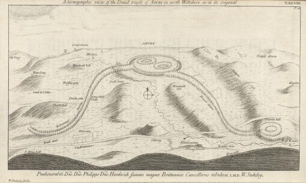 Ein detaillierter Stadtplan auf Papier, umgeben von Text mit historischen, kulturellen und Standortinformationen.